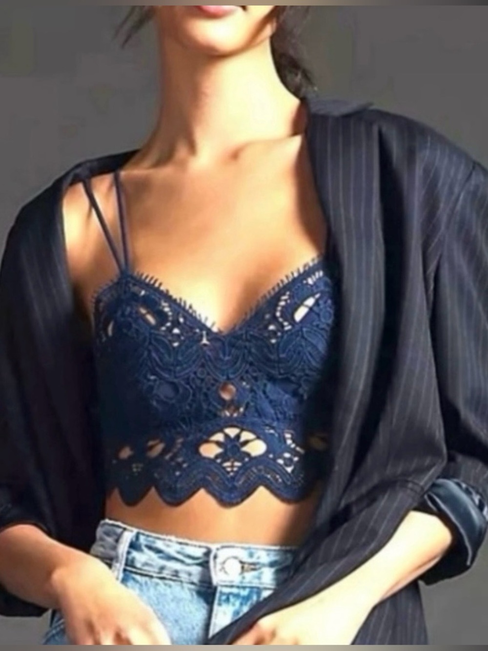 Anthropologie The Viviette Lace Bra Top